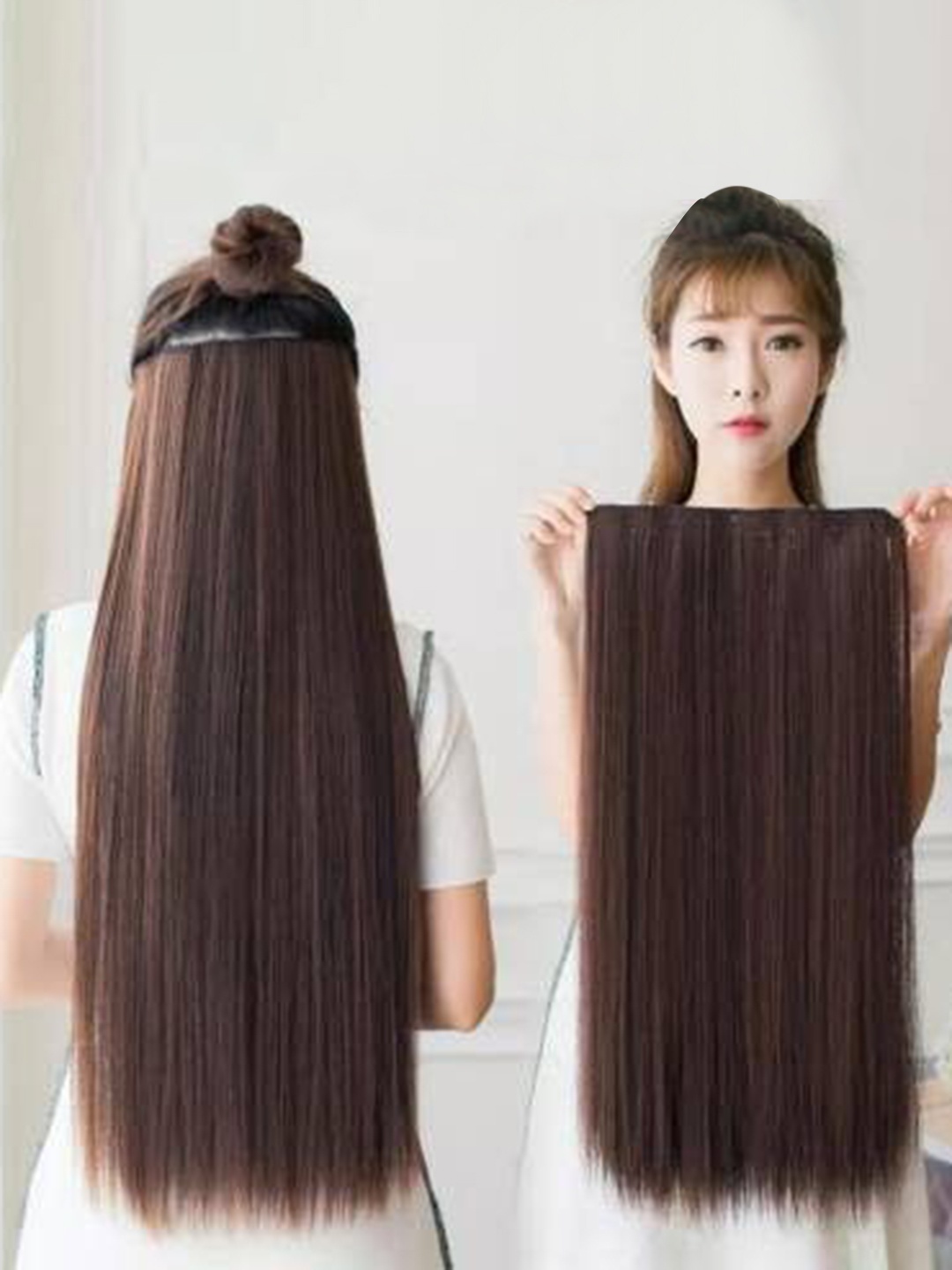 

HAVEREAM Clip-In Straight Locks Hair Extension - Natural Brown - 22 Inch