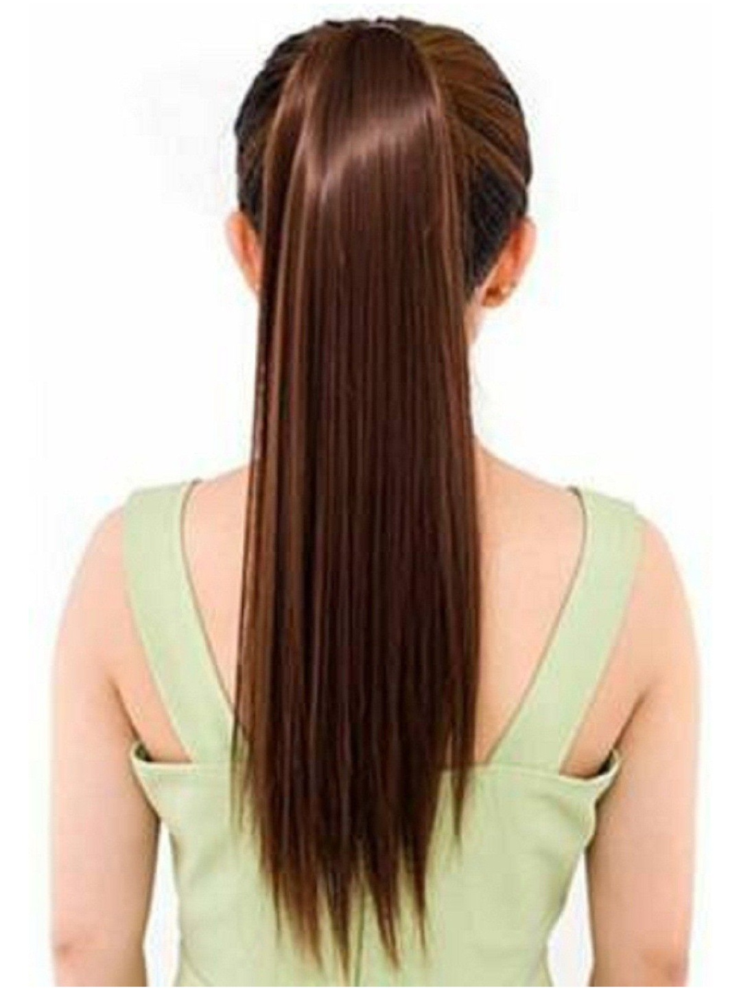 

HAVEREAM Clip In Ponytail Straight Hair Extension - Brown - 24 Inch