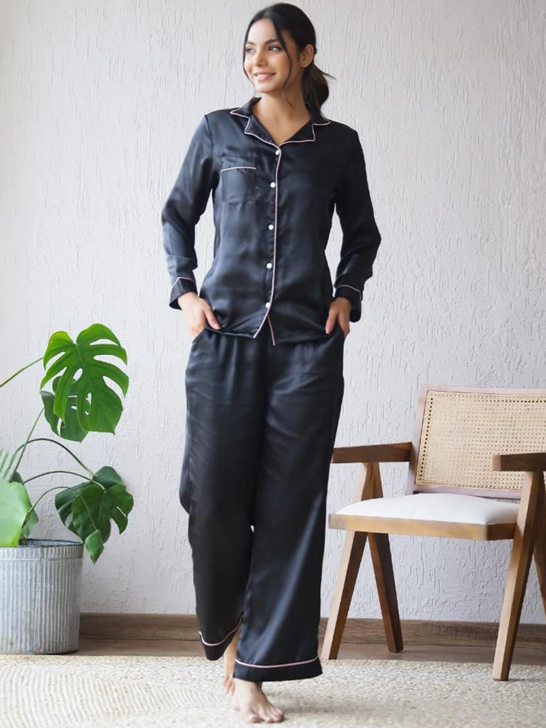

FLAVIA CREATION Women Pure Cotton Night Suits, Grey