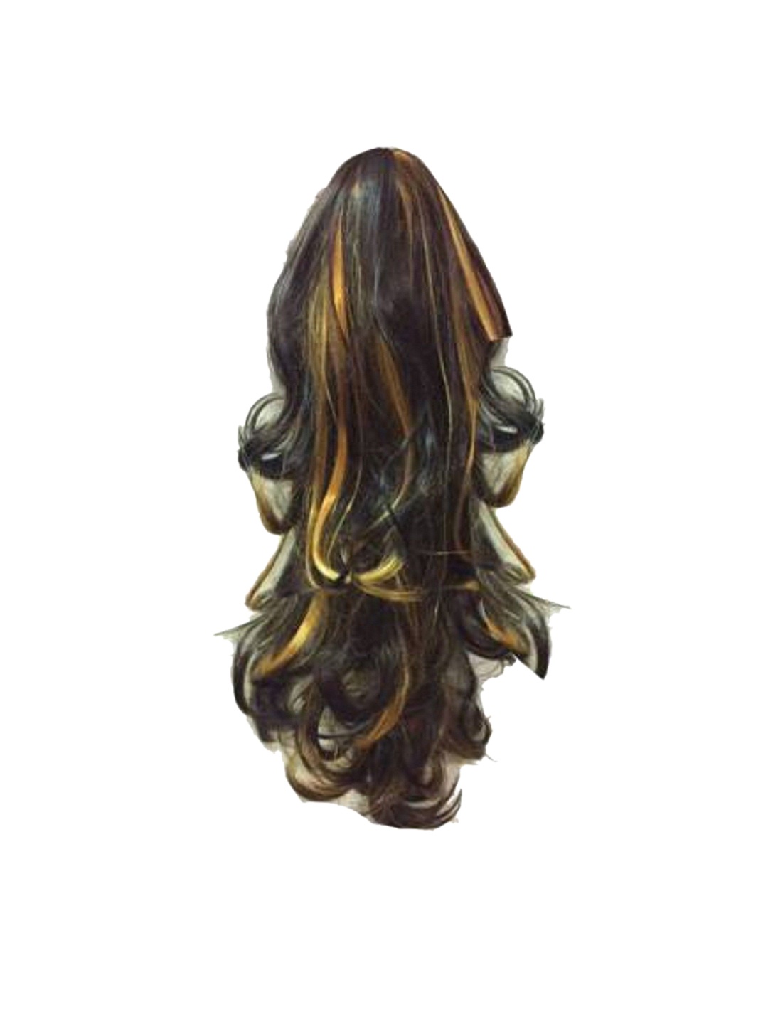 

HAVEREAM Clip In Ponytail Highlight Wavy Hair Extension - Golden Highlight - 22 Inch, Gold