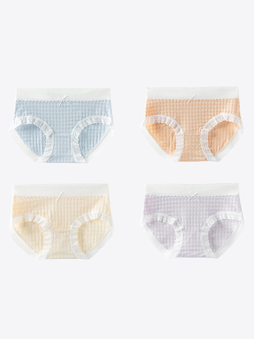 

LULU & SKY Pack Of 4 Self Design Hipster Briefs 571904-MULTI-2, Blue