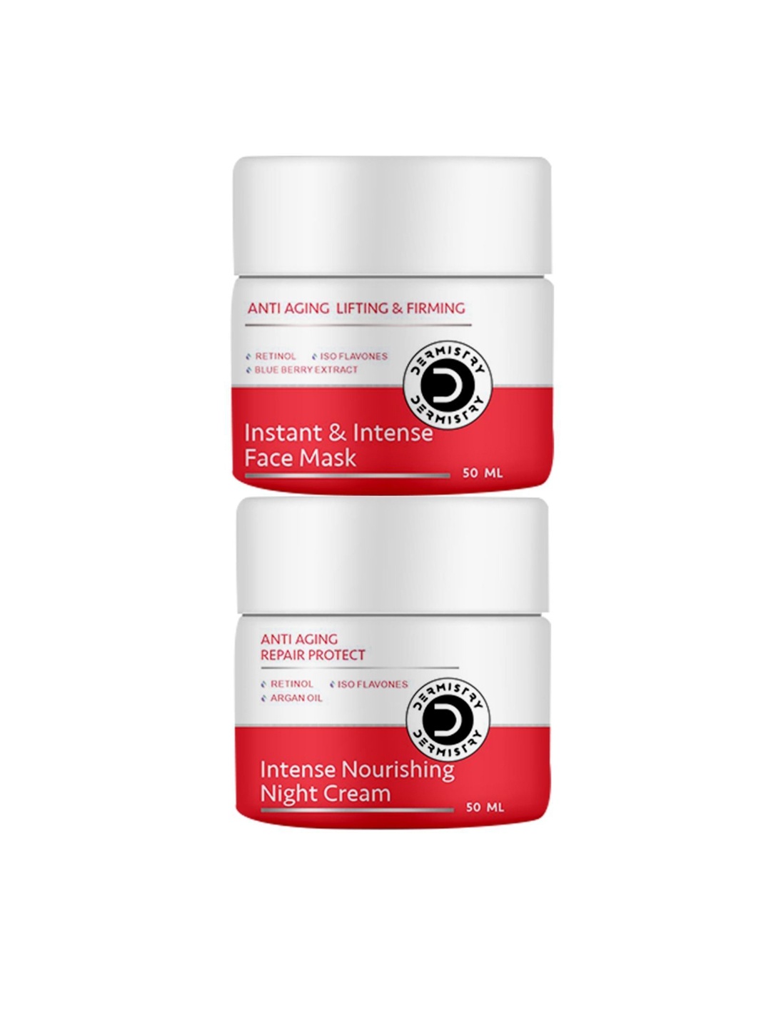 

DERMISTRY Set Of 2 Instant & Intense Face Mask & Night Cream - 50 ml Each, White