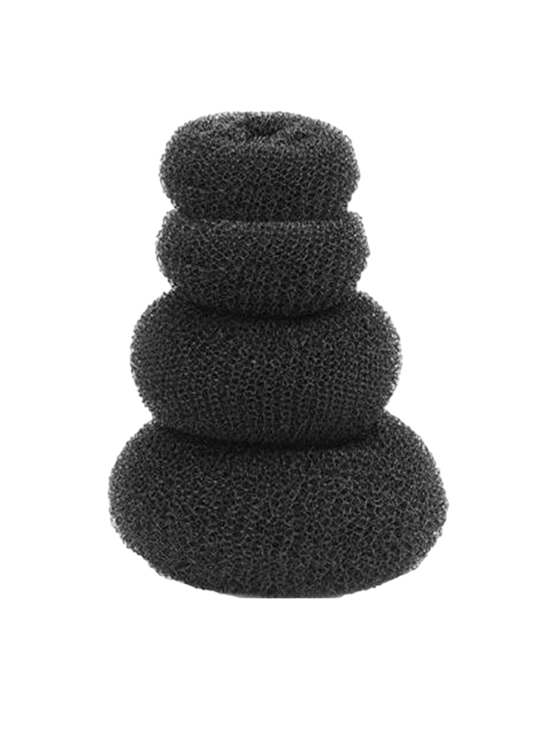 

HAVEREAM Set Of 4 French Twist Donut Bun, Black