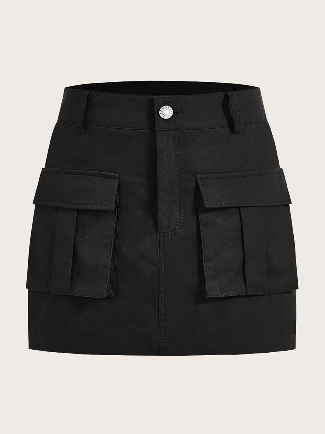 

LA CHIC PICK Women Cotton Twill Pencil Mini Skirts, Black