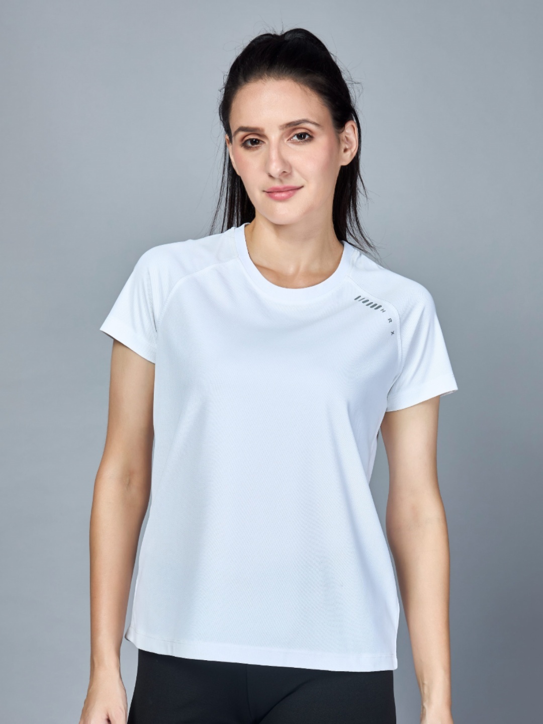 

HRX by Hrithik Roshan Women Solid Round Neck T-shirt, White