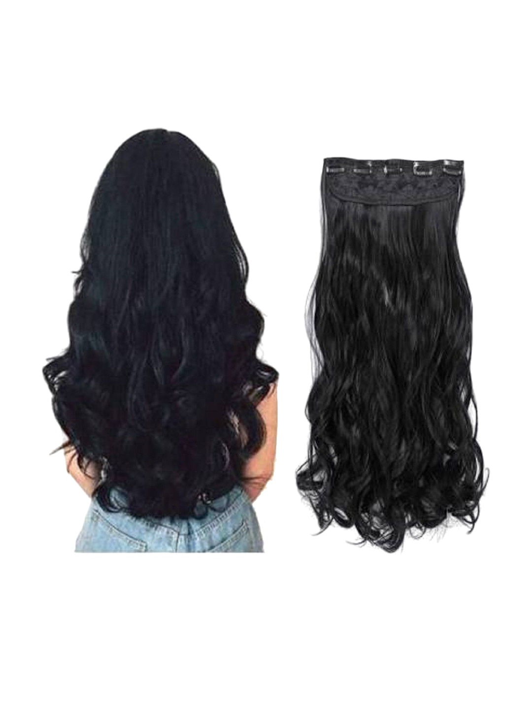 

SHENY Clip-In Curly Hair Extension - Black - 61 Cm
