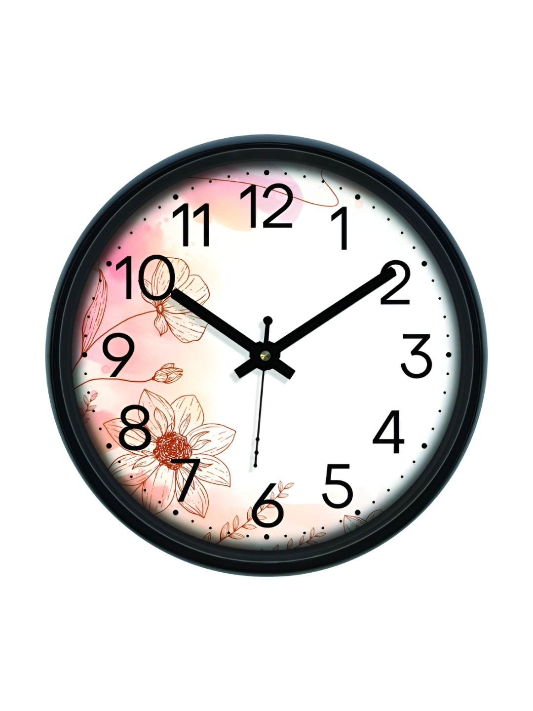 

RANDOM Printed Round Shaped Sweep Silent Movement Contemporary Wall Clock, White