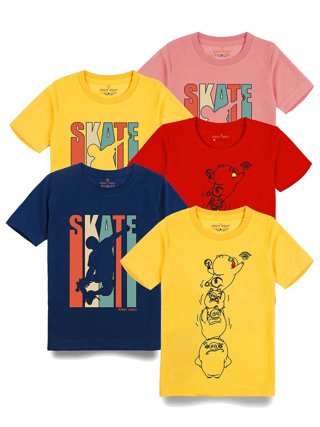 

AUSK Boys 5 Printed T-shirt, Red