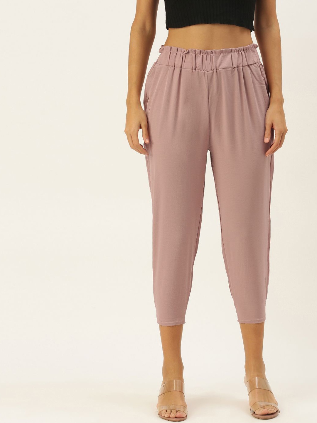 

SHECZZAR Women Relaxed Trousers, Pink