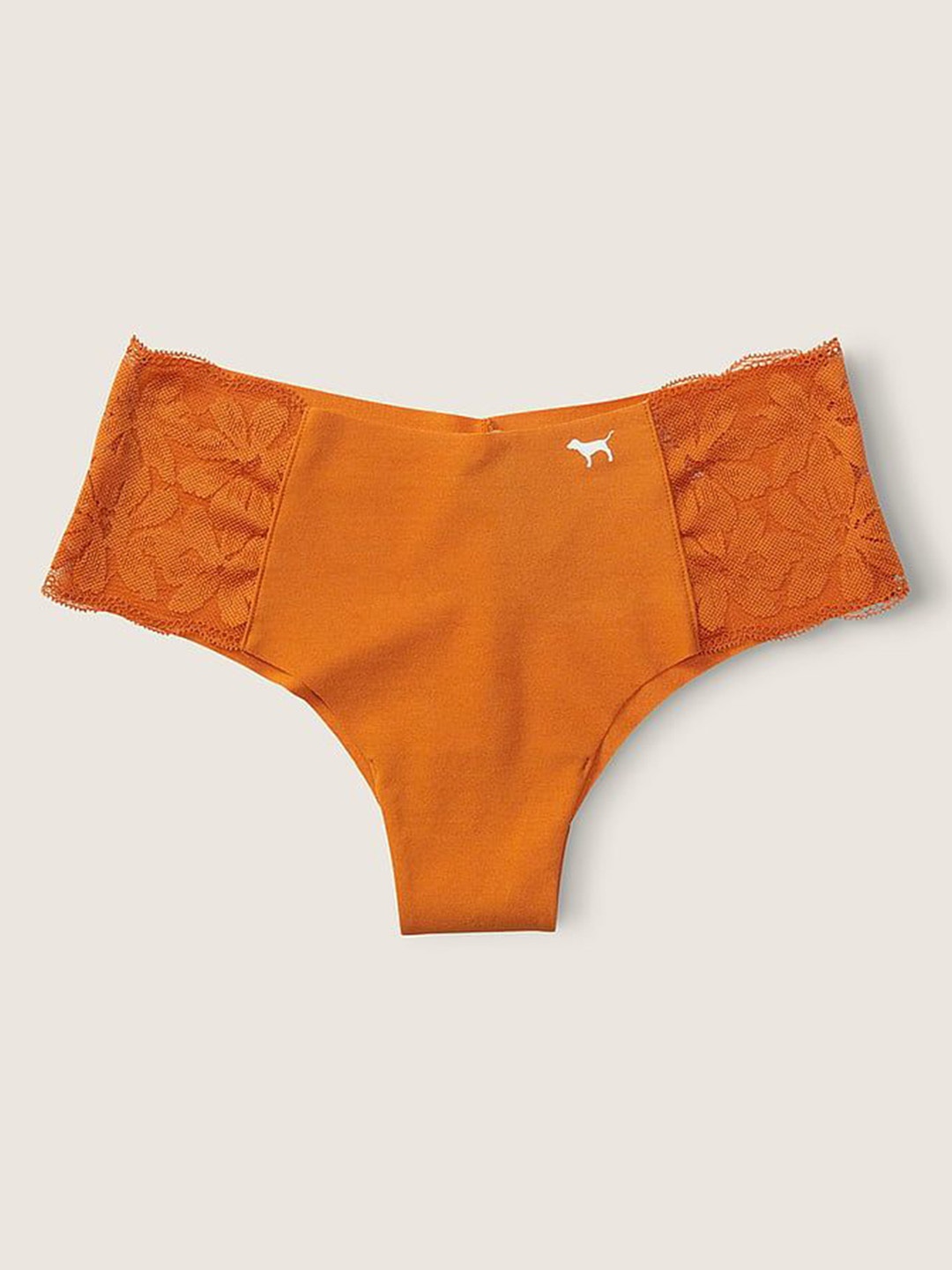 

Victoria's Secret Women Lace-Trim Mid-Rise Bikini Briefs, Orange