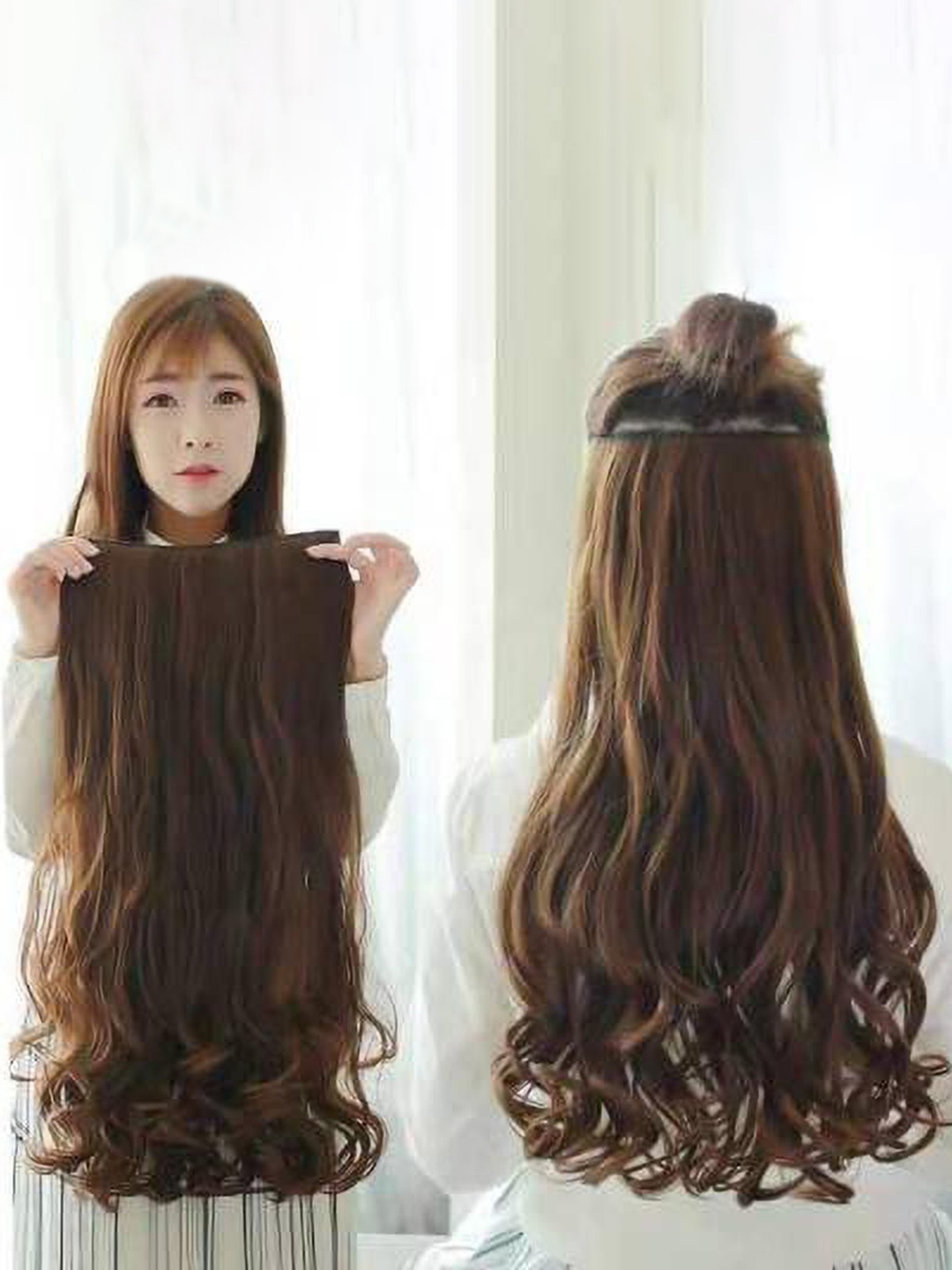 

ABRISH Wavy Ponytail Hair Extension - Brown