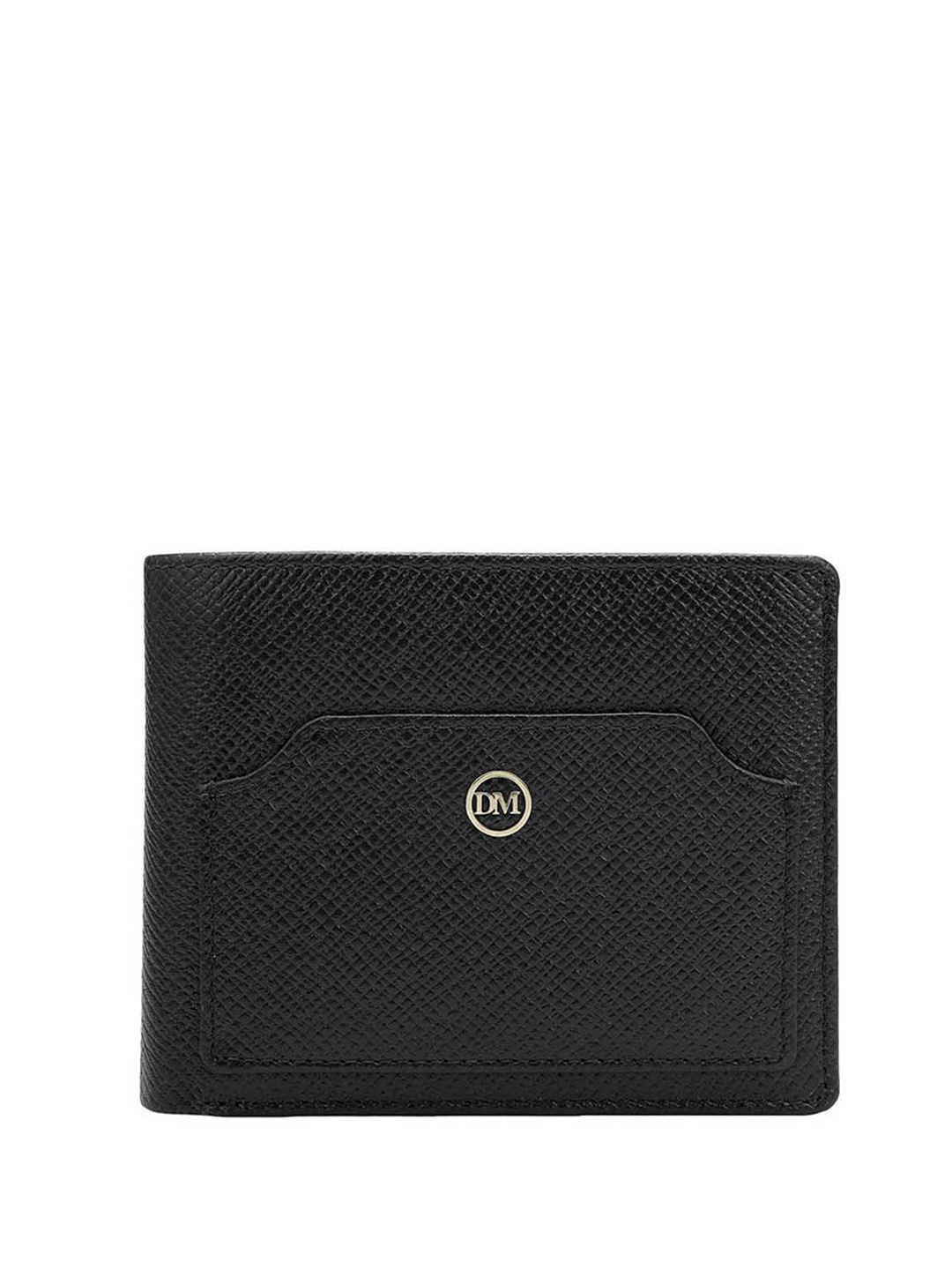 

Da Milano Men Leather Two Fold Wallet, Black