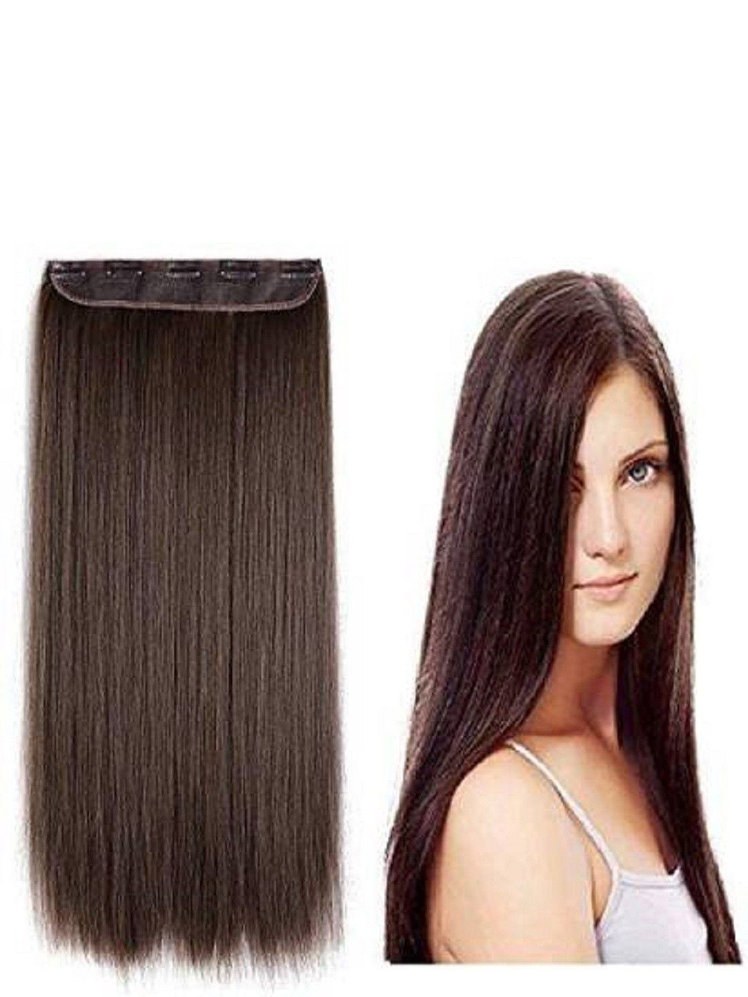 

HAVEREAM Clip-In Straight Locks Hair Extension - Brown - 24 Inch