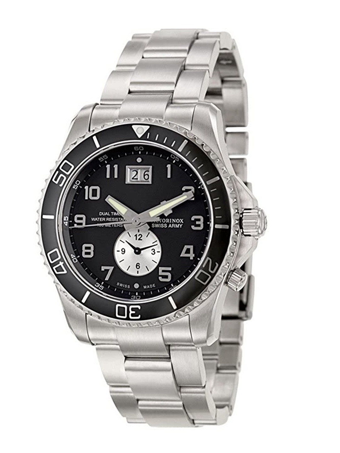 

Victorinox Men Dial & Stainless Steel Straps Analogue Watch 241441, Black