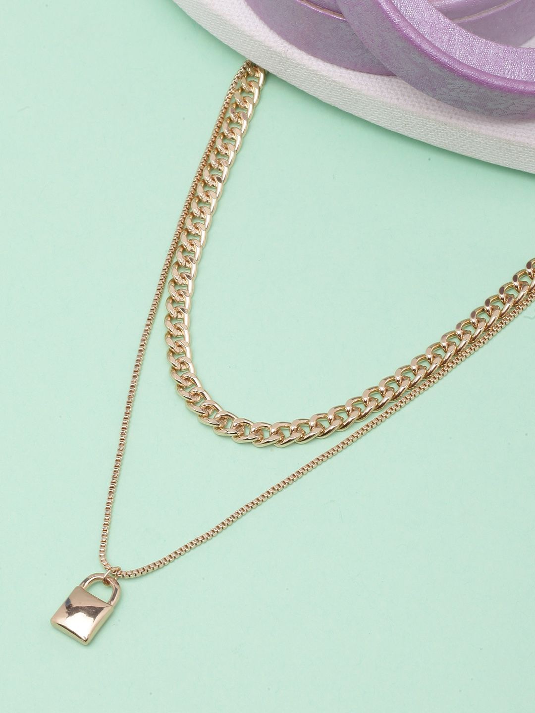 

KPOP Brass Gold-Plated Layered Necklace