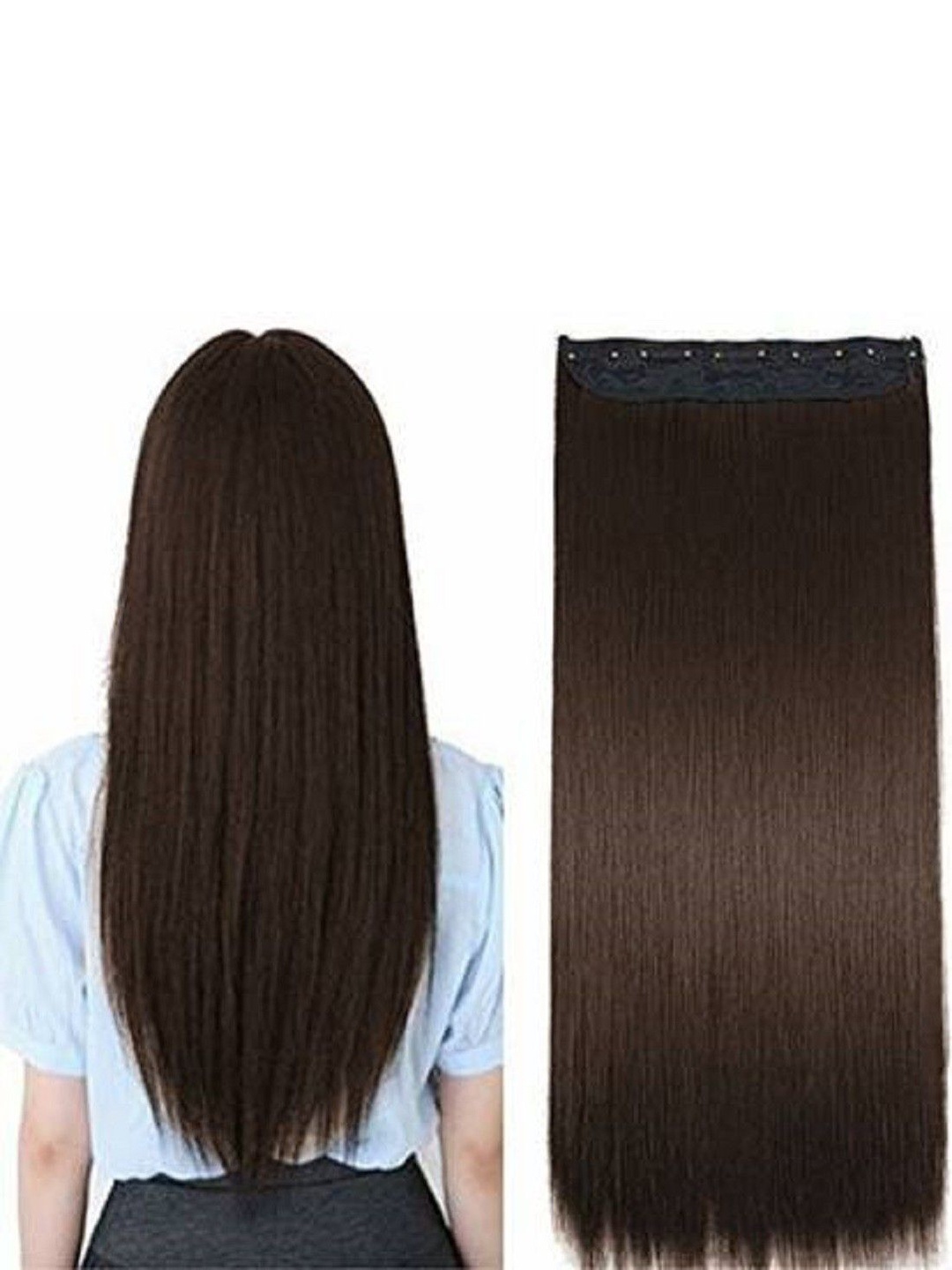 

HAVEREAM Clip-In Waterproof Straight Locks Hair Extension - Brown - 24 Inch