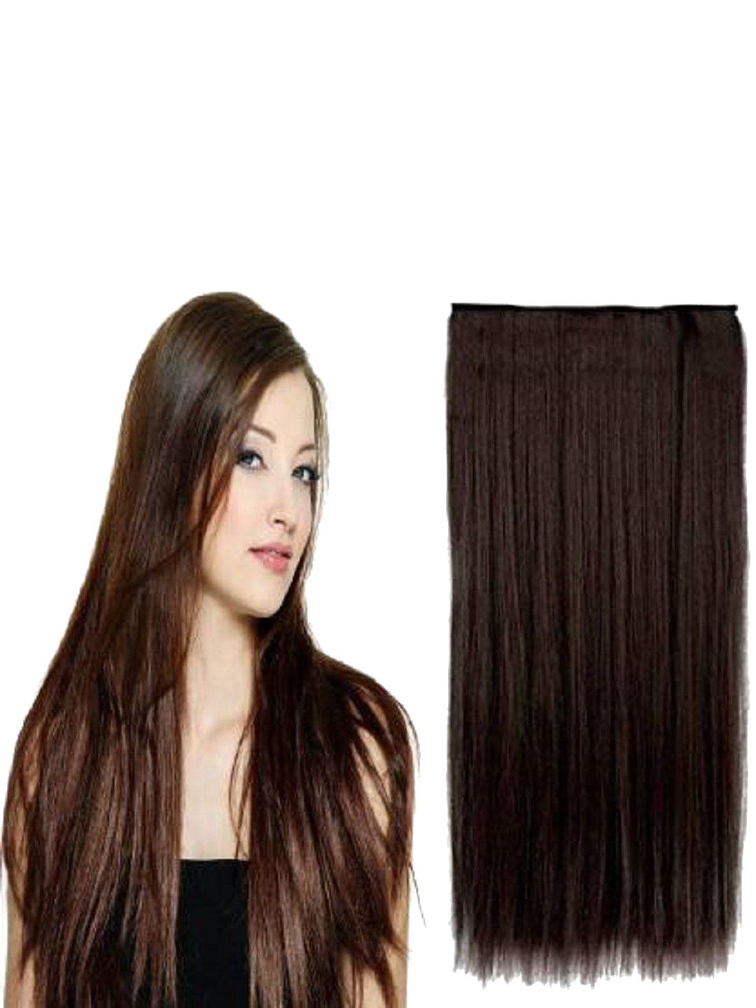 

HAVEREAM Tape-In Waterproof Straight Toupee Hair Extension - Brown - 24 Inch