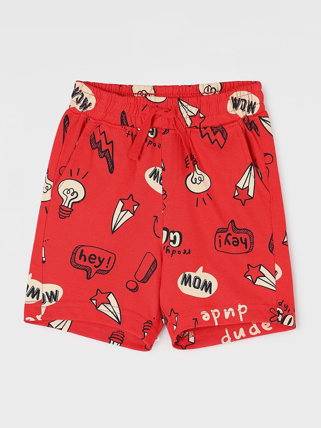 

Juniors by Lifestyle Boys Typography Printed Shorts, Red