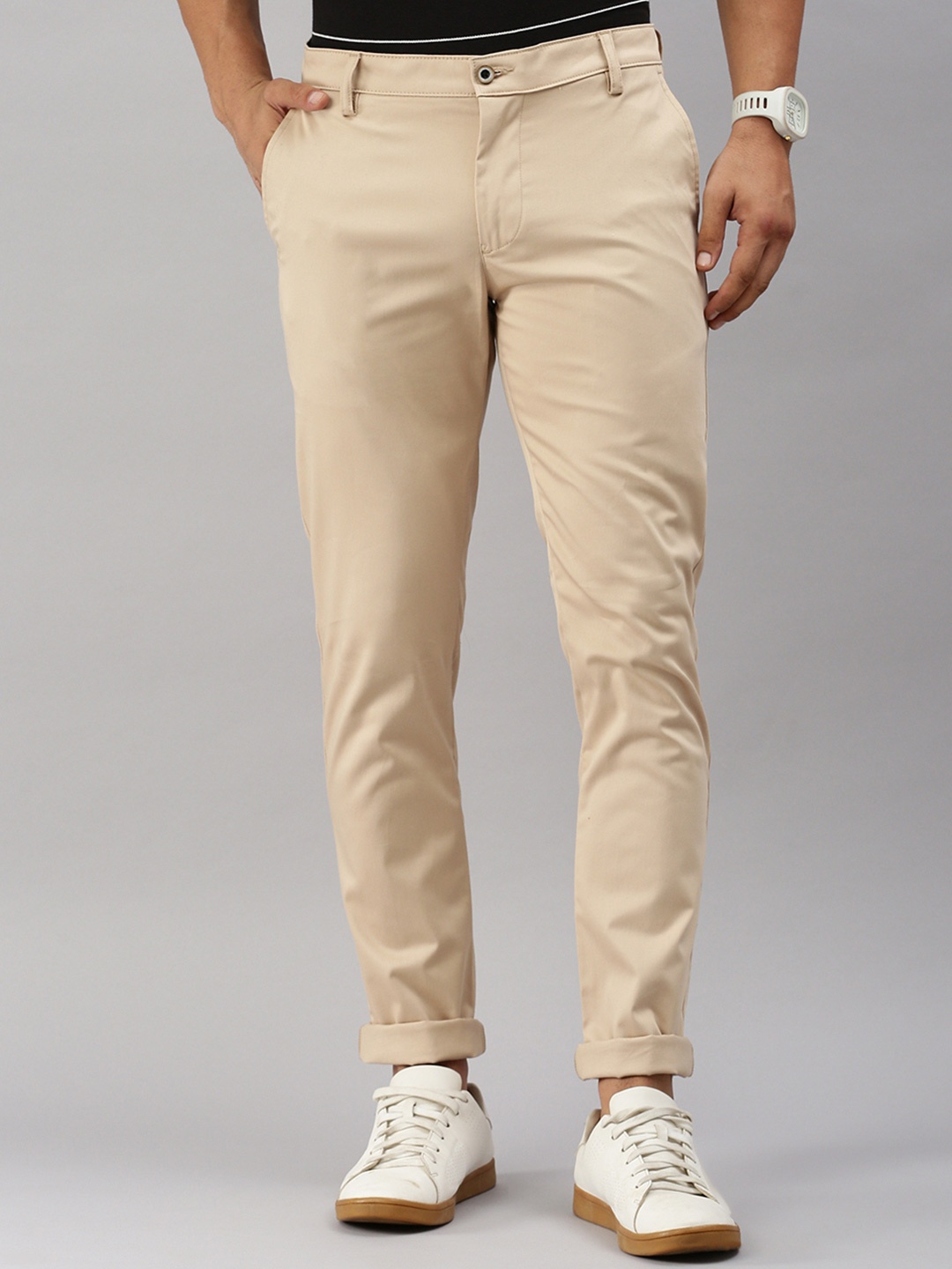 

Classic Polo Men Mid-Rise Slim Fit Trousers, Beige