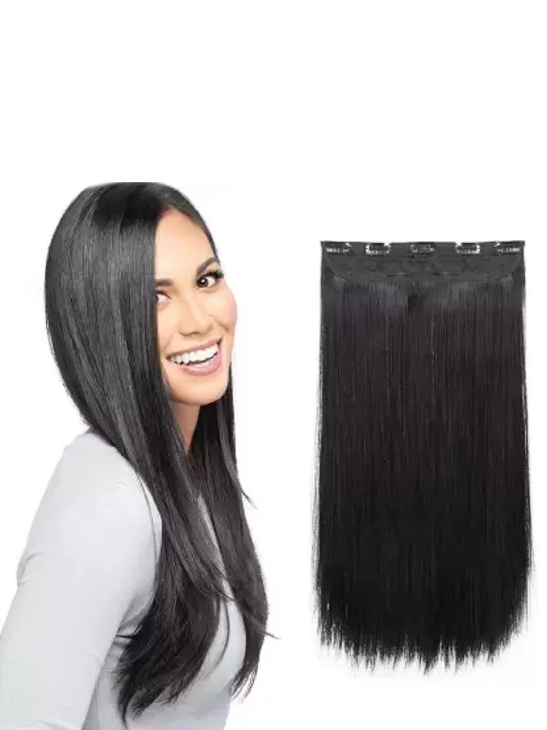 

HAVEREAM 5 Clip-In Ponytail Straight Hair Extension - Black