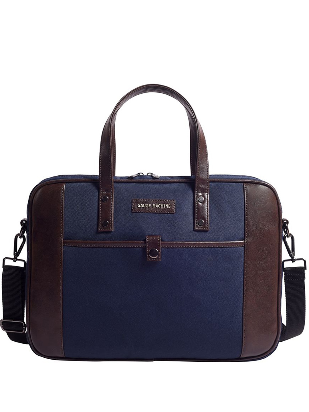 

Gauge Machine Unisex Solid Up To 16 Inch Waterproof Laptop Bag, Navy blue