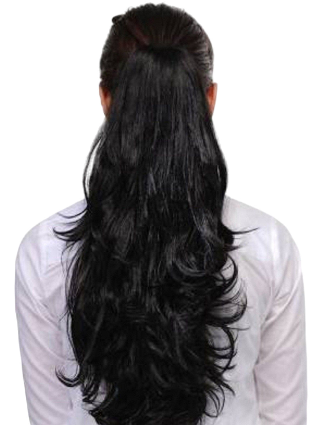 

ABRISH Clip-In Curly Ponytail Hair Extension - Black - 24 Inch