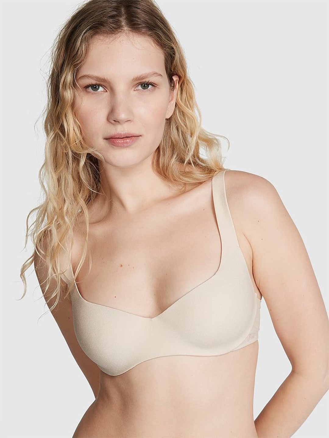 

Victoria's Secret Medium Coverage Underwired Lightly Padded Bralette Bra, Beige