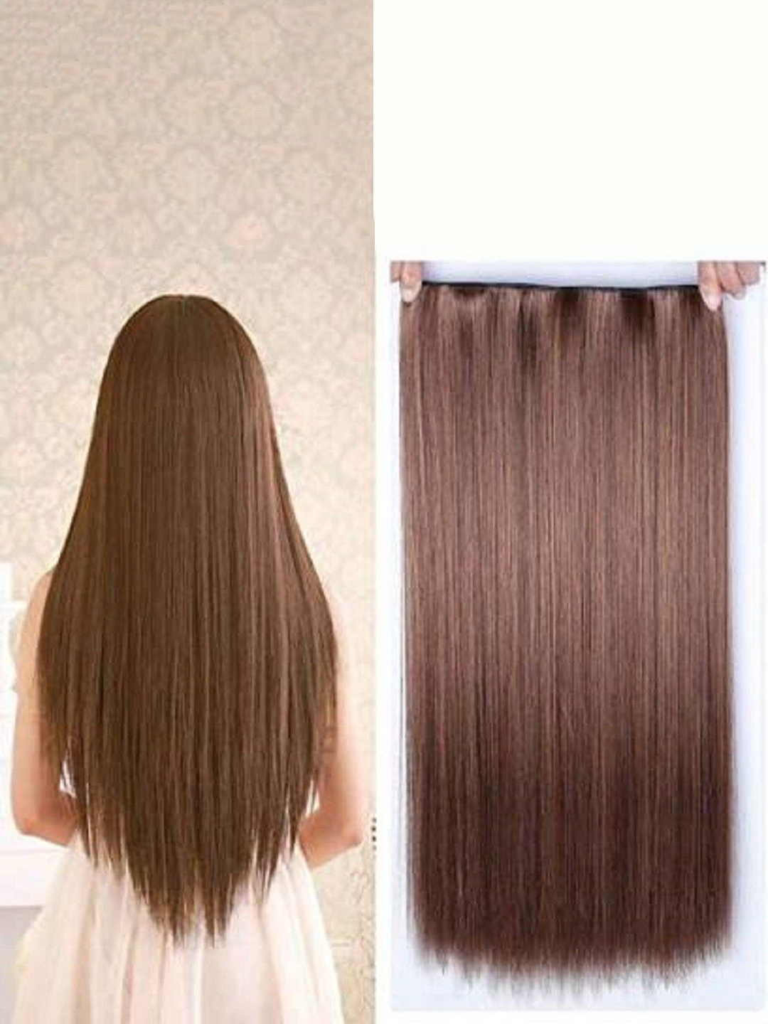 

SHENY Clip-In Straight Locks Hair Extension - Brown - 61 Cm