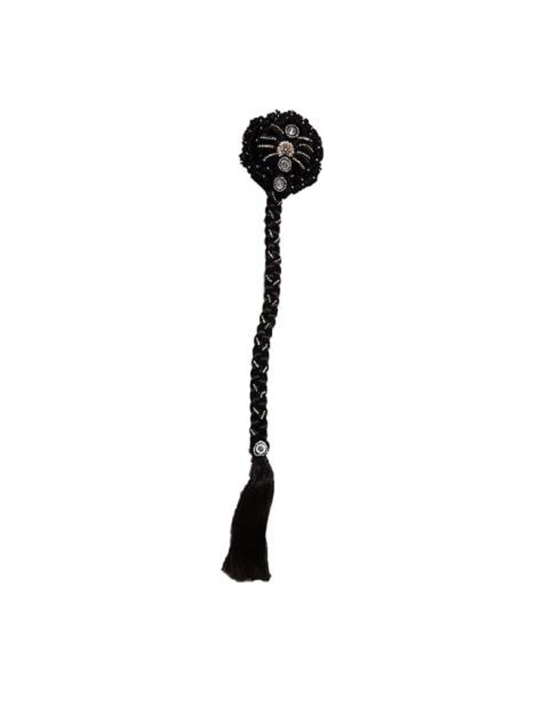 

SHENY Clip In Twist Stone Studded Straight Bun Hair Extension - Black - 24 Inch