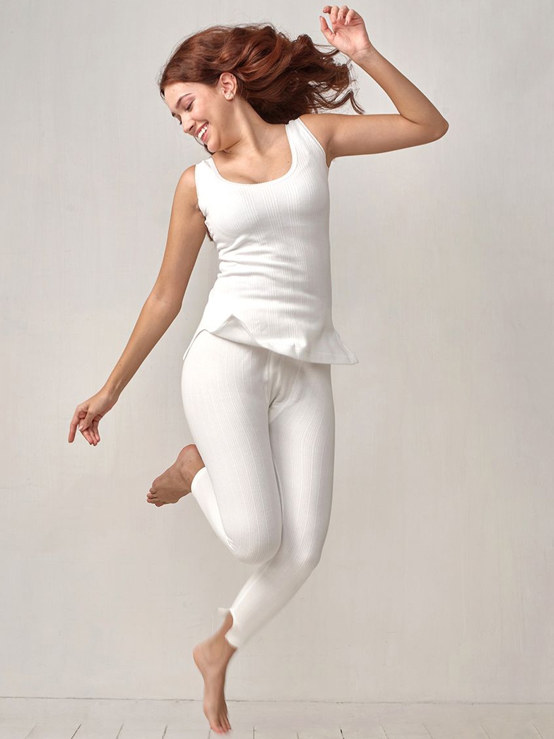 

INFERNO Women Polycotton Thermal Slips and Pant Set, White