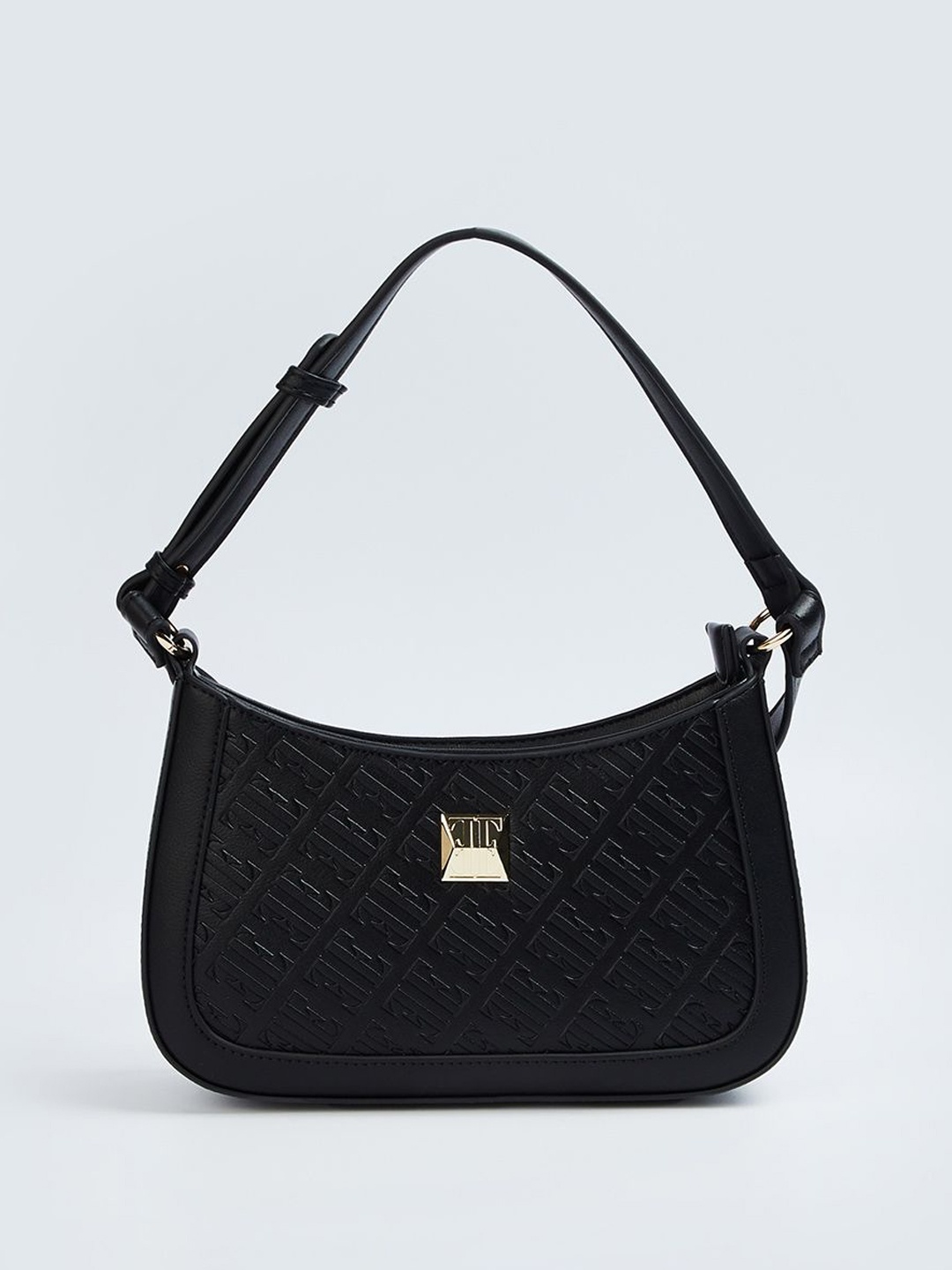 

ELLE PU Shopper Shoulder Bag with Quilted, Black