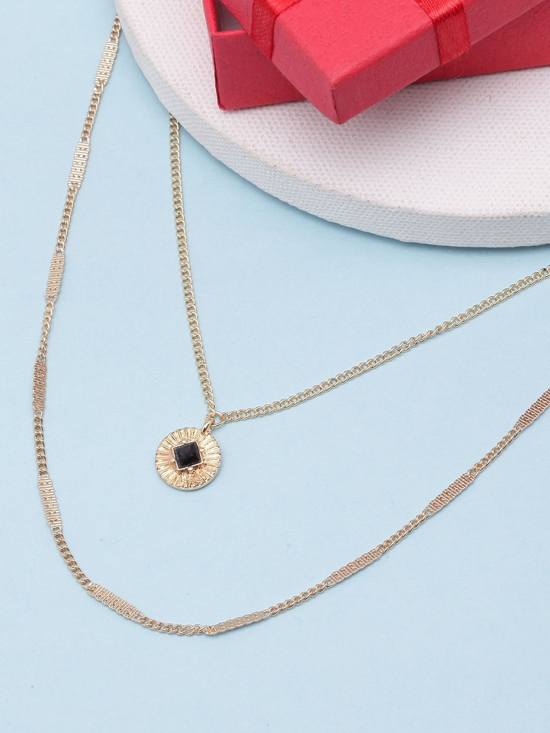 

KPOP Brass Gold-Plated Layered Necklace