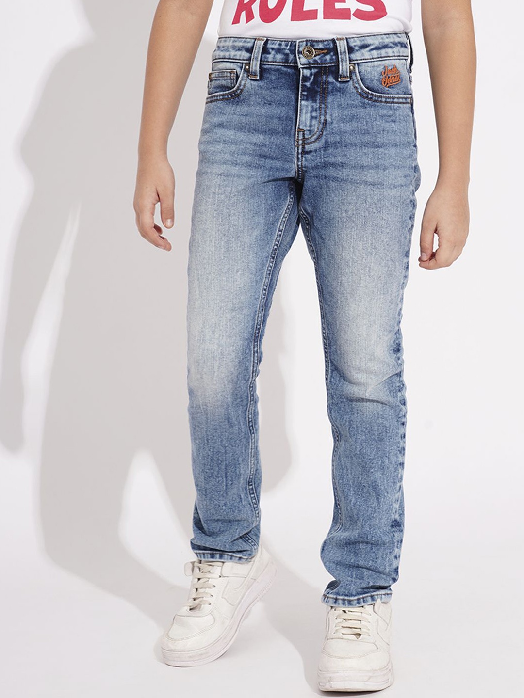 

Jack & Jones Junior Boys Heavy Fade Stretchable Jeans, Blue