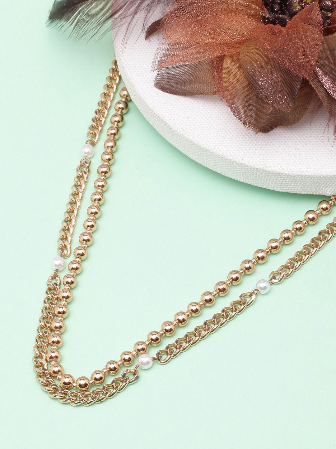 

KPOP Brass Gold-Plated Layered Necklace
