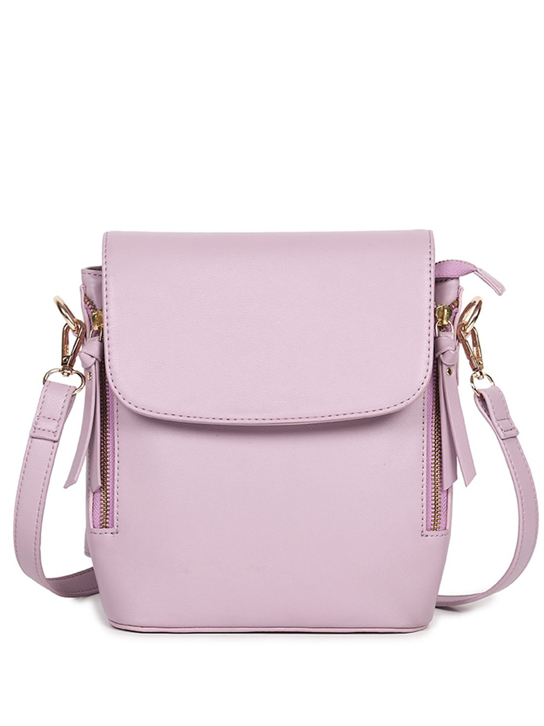 

White Lily Solid Structured Shoulder Bag, Lavender