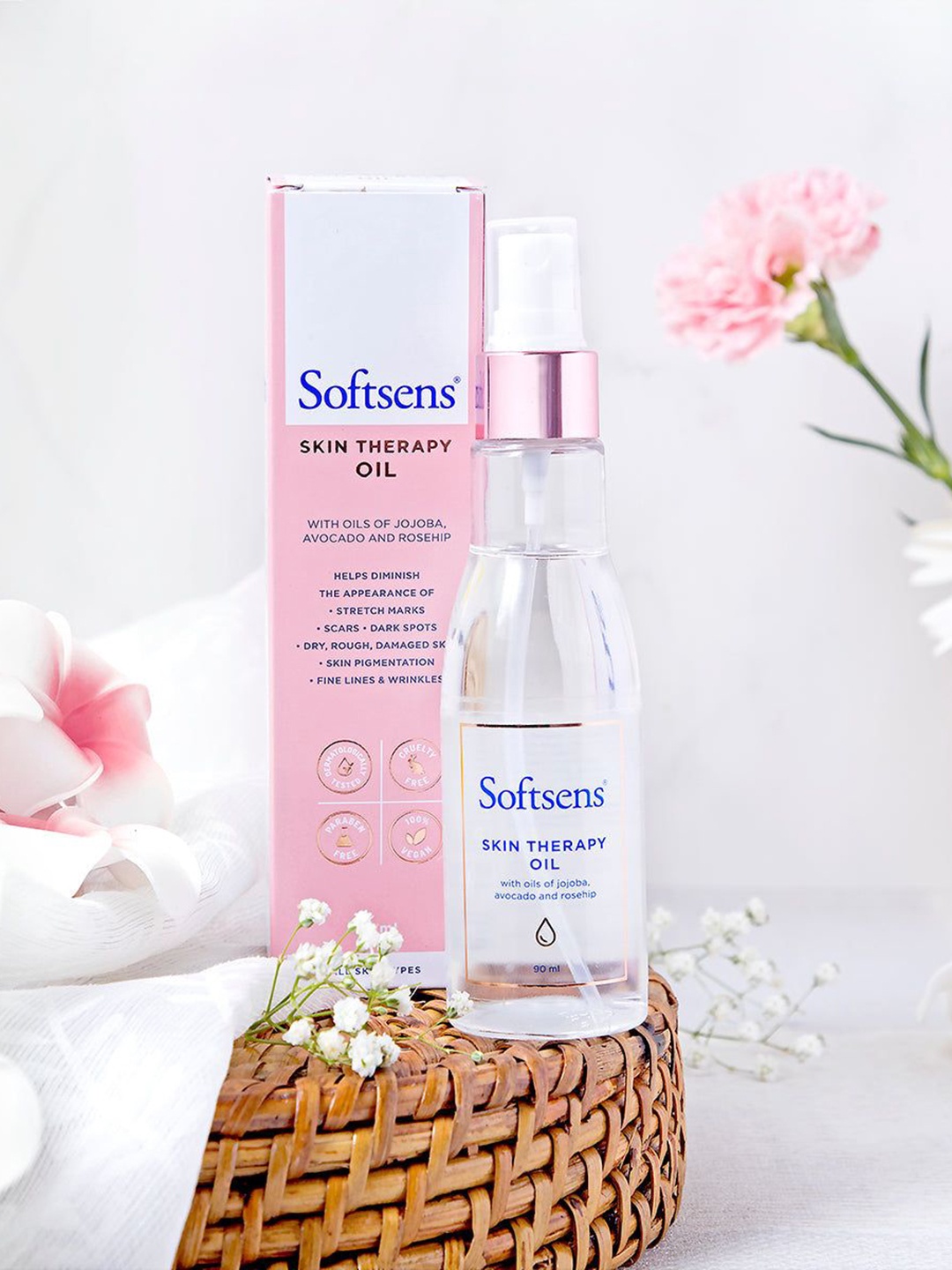 

Softsens Set Of 2 Skin Therapy Oil - 90 ml With Body Butter - 200 g, Pink
