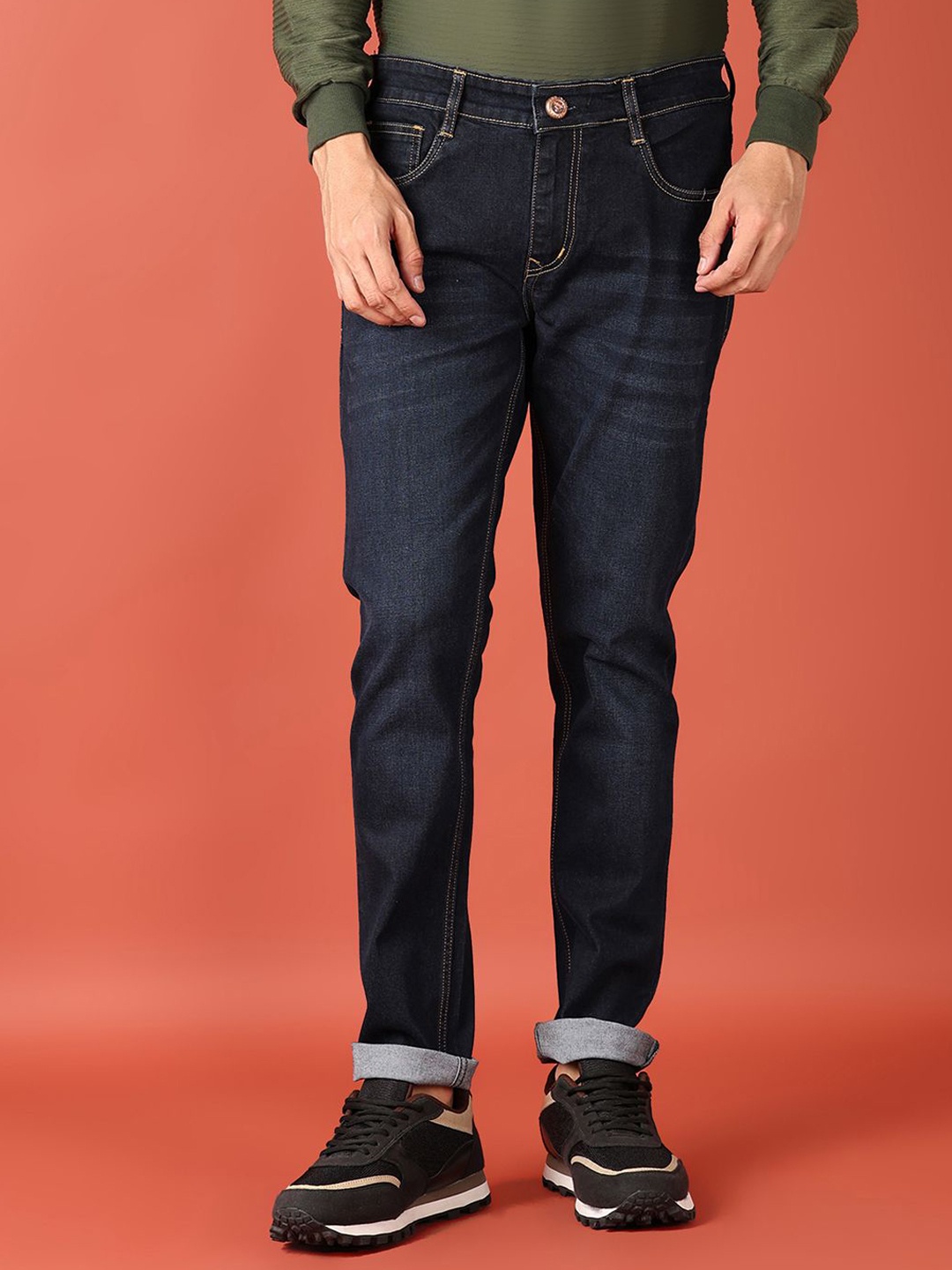 

V-Mart Men Slim Fit Light Fade Stretchable Jeans, Blue