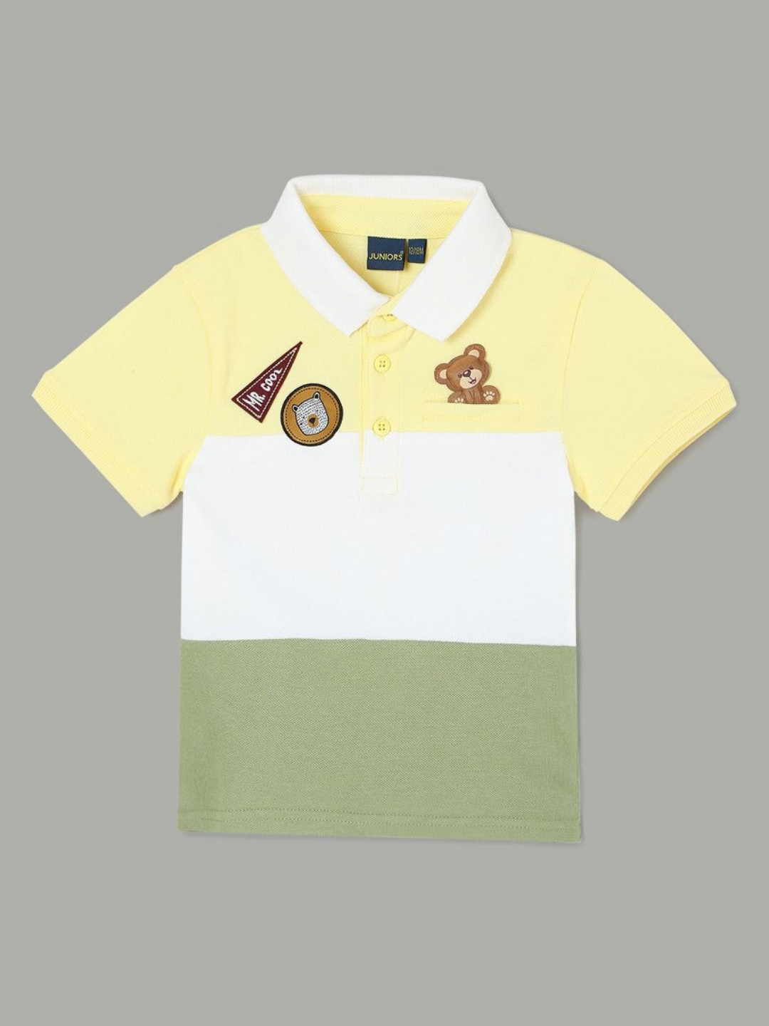 

Juniors by Lifestyle Boys Colourblocked Polo Collar Cotton T-shirt, Yellow