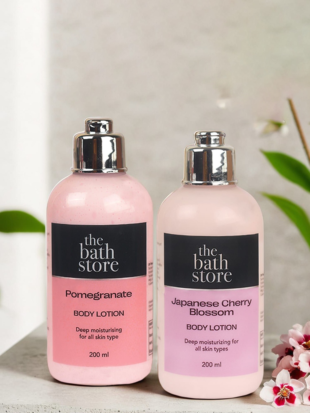

The Bath Store Set Of 2 Pomegranate & Japanese Cherry Blossom Body Lotion - 200 ml Each, Pink