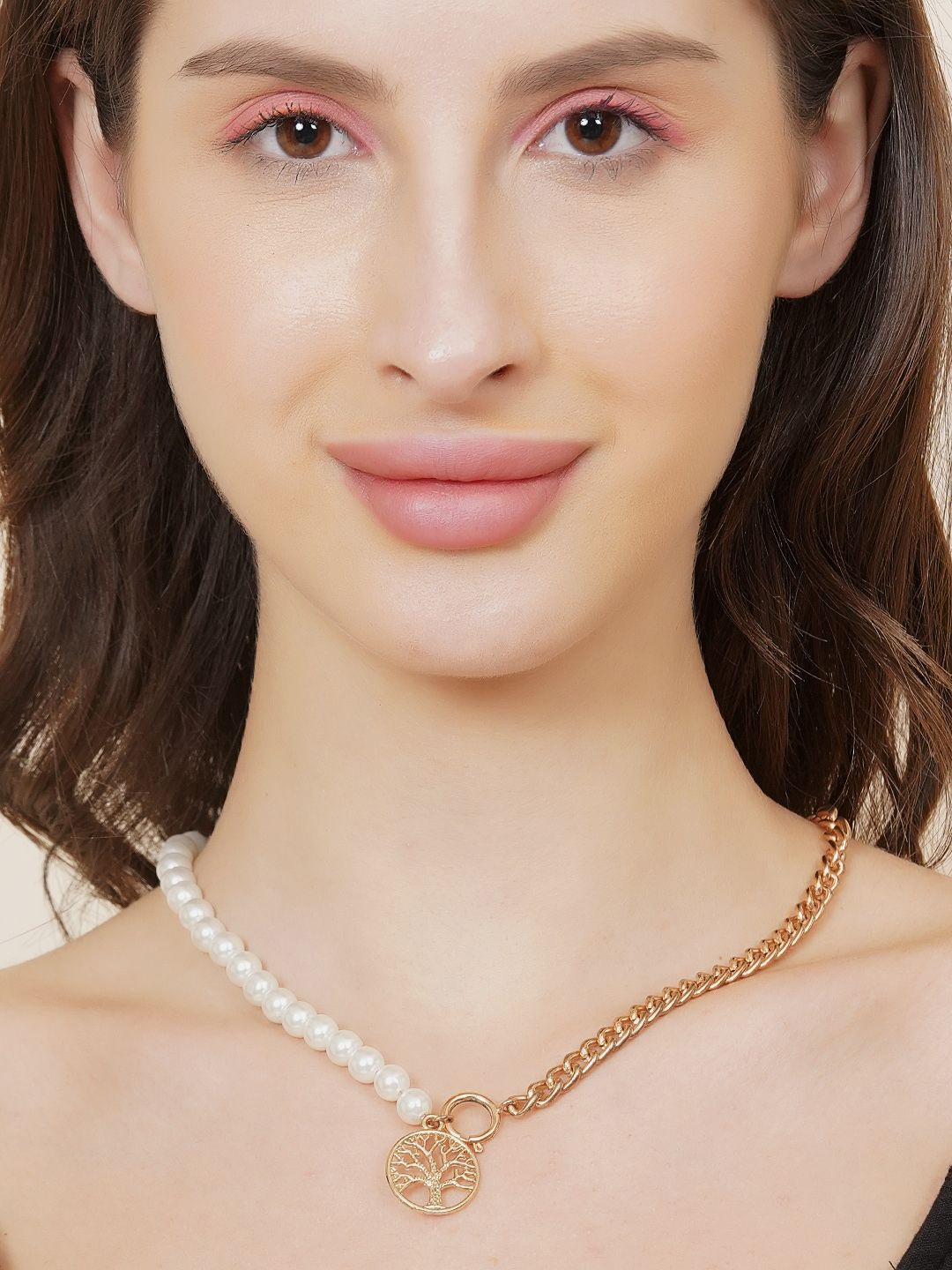 

KPOP Brass Rose Gold-Plated Necklace