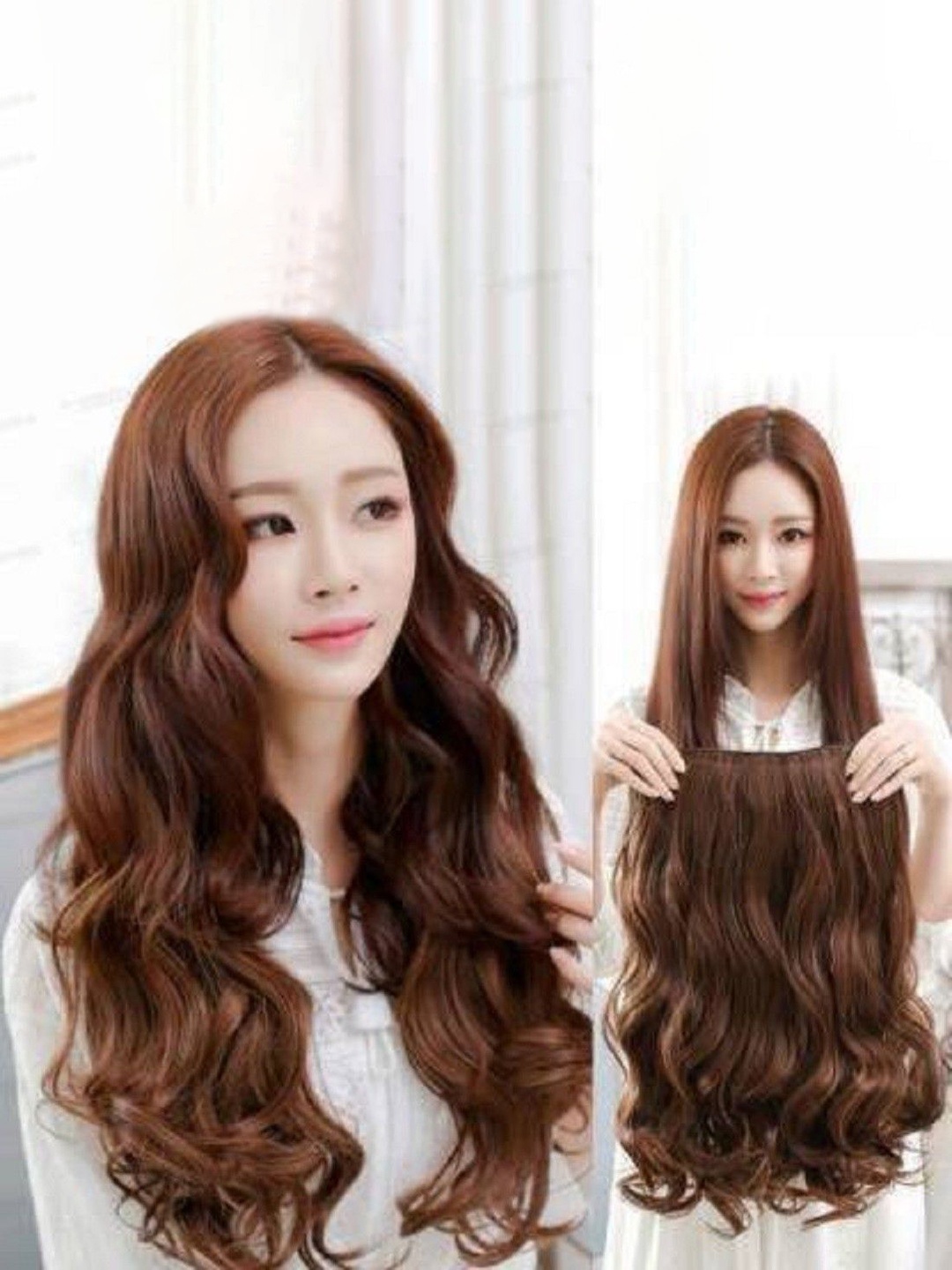 

HAVEREAM Clip-In Curly Locks Hair Extension - Brown - 24 Inch