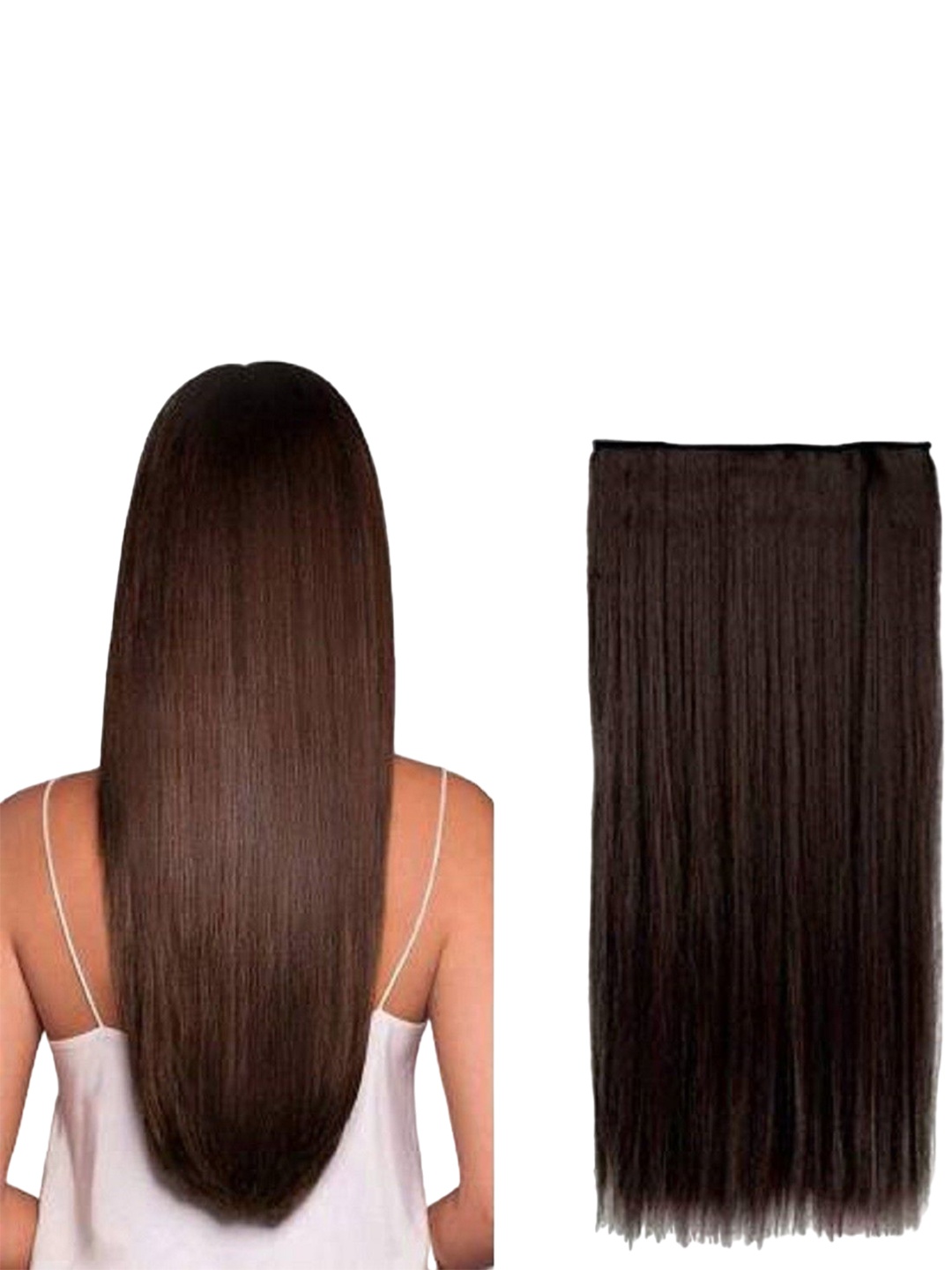 

HAVEREAM Clip-In Waterproof Straight Locks Hair Extension - Brown - 24 Inch