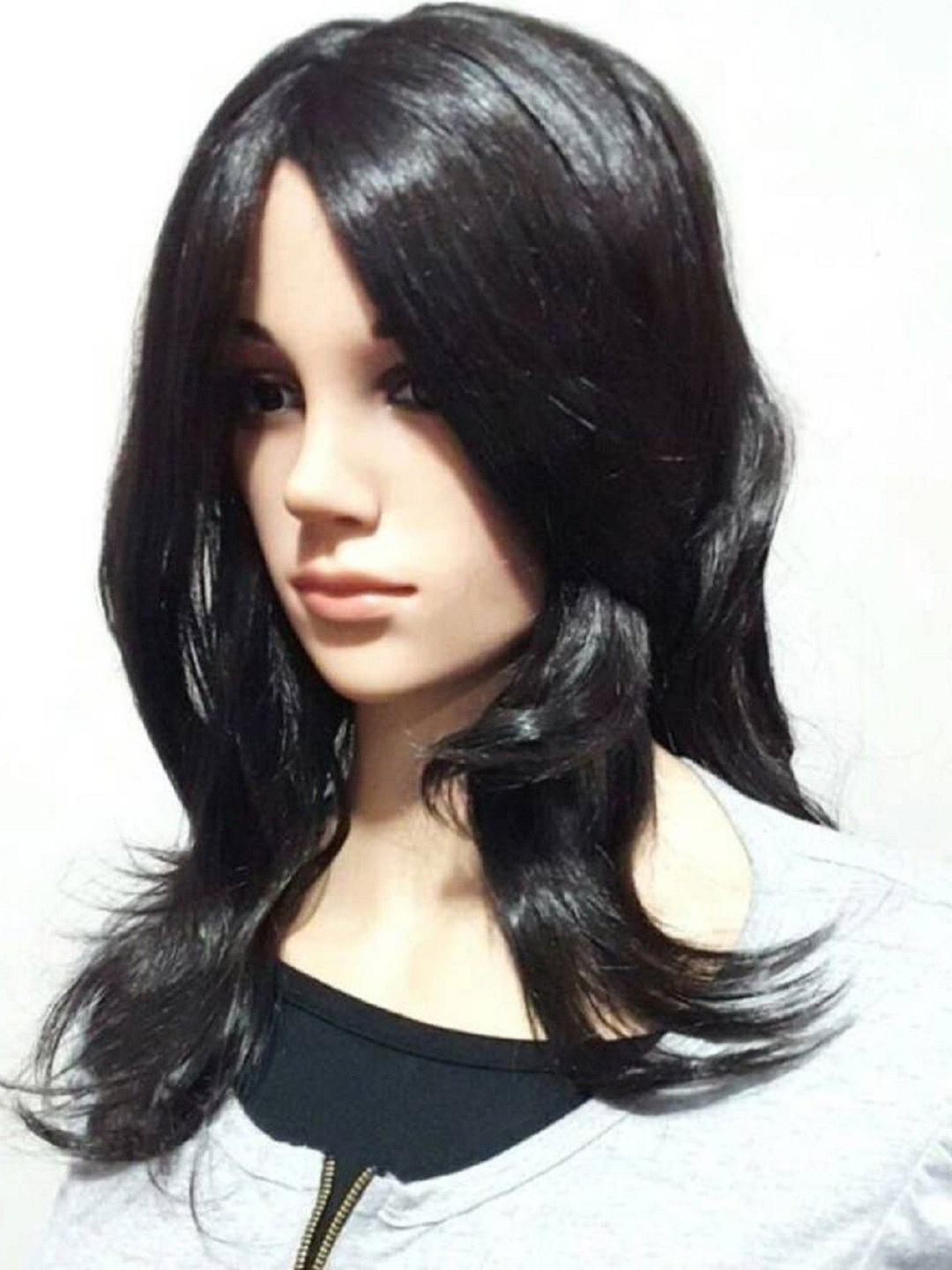 

HAVEREAM Straight Hair Wig Scalp Topper Extension - Black - 17inch