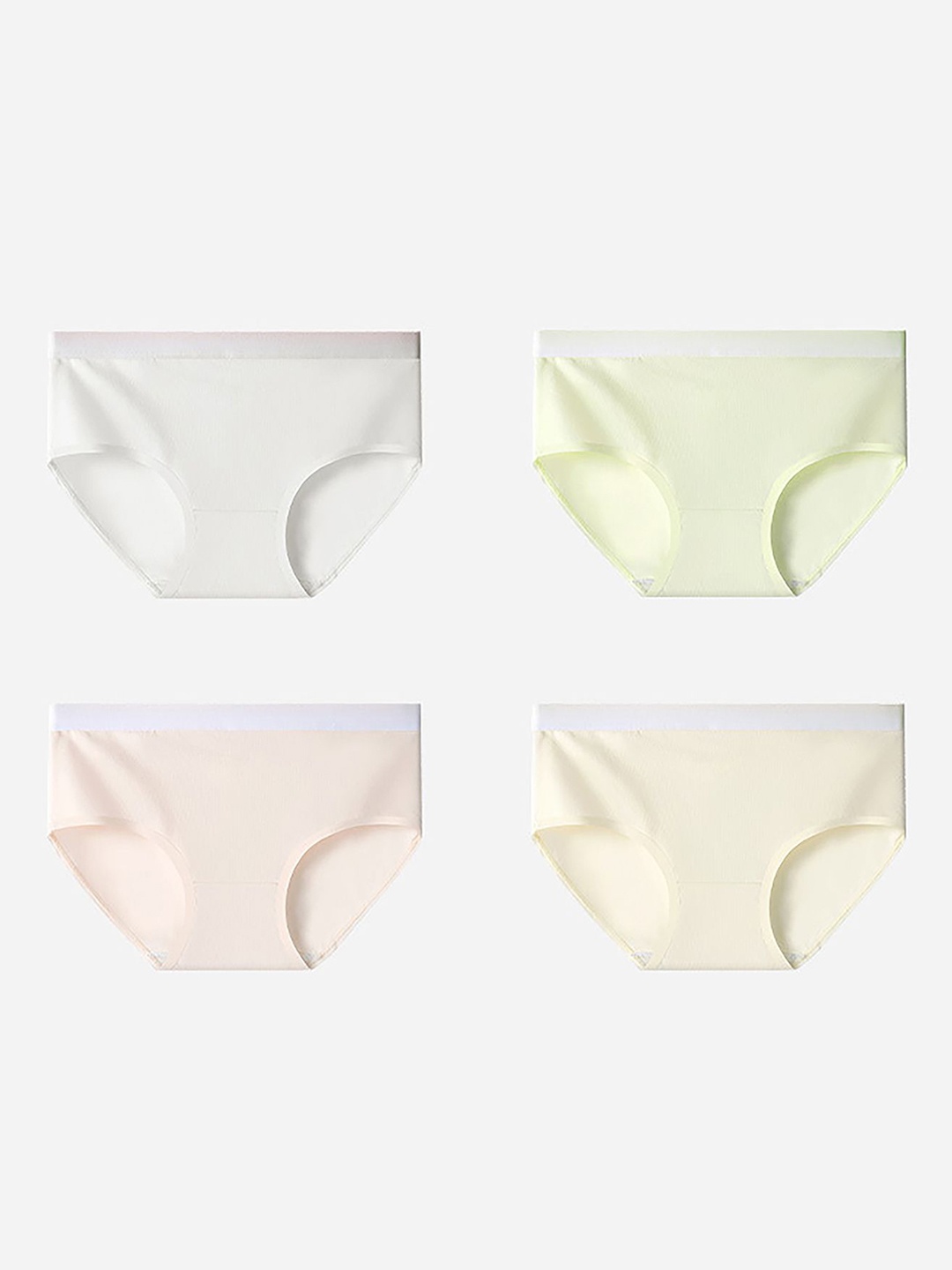 

LULU & SKY Pack Of 4 Mid-Rise Lace Hipster Briefs 572324-MULTI-3, White