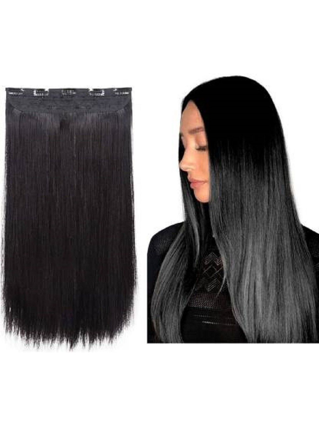 

SHENY Clip-In Straight Locks Hair Extension - Black - 61 Cm