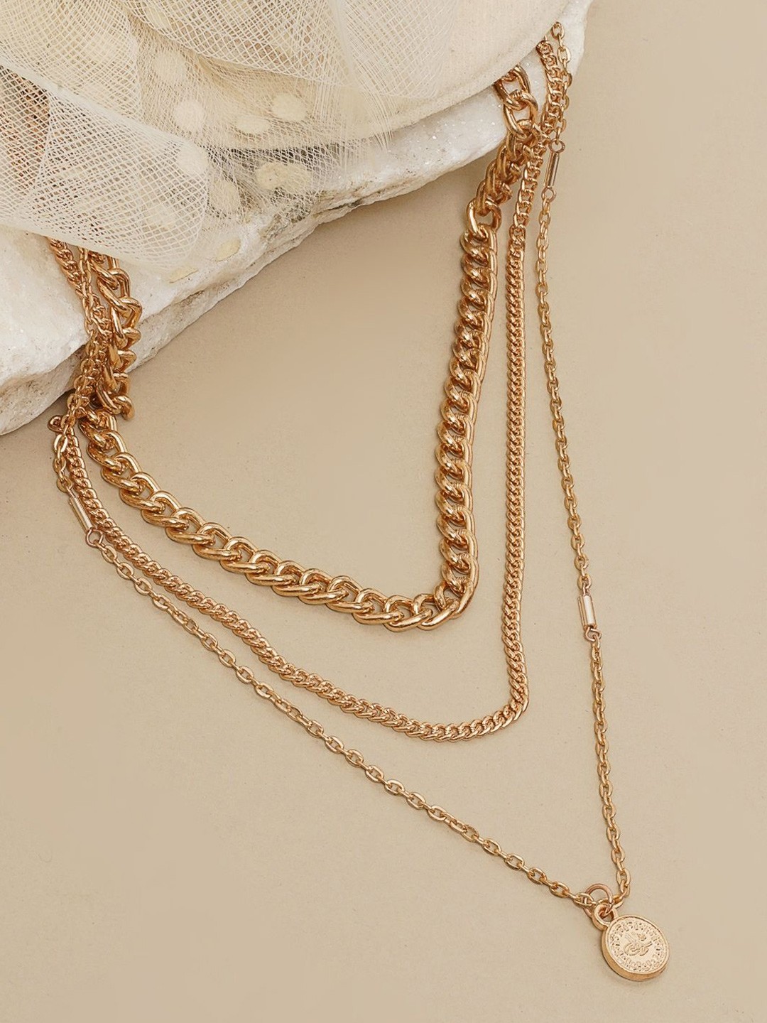 

KPOP Brass Rose Gold-Plated Handcrafted Necklace