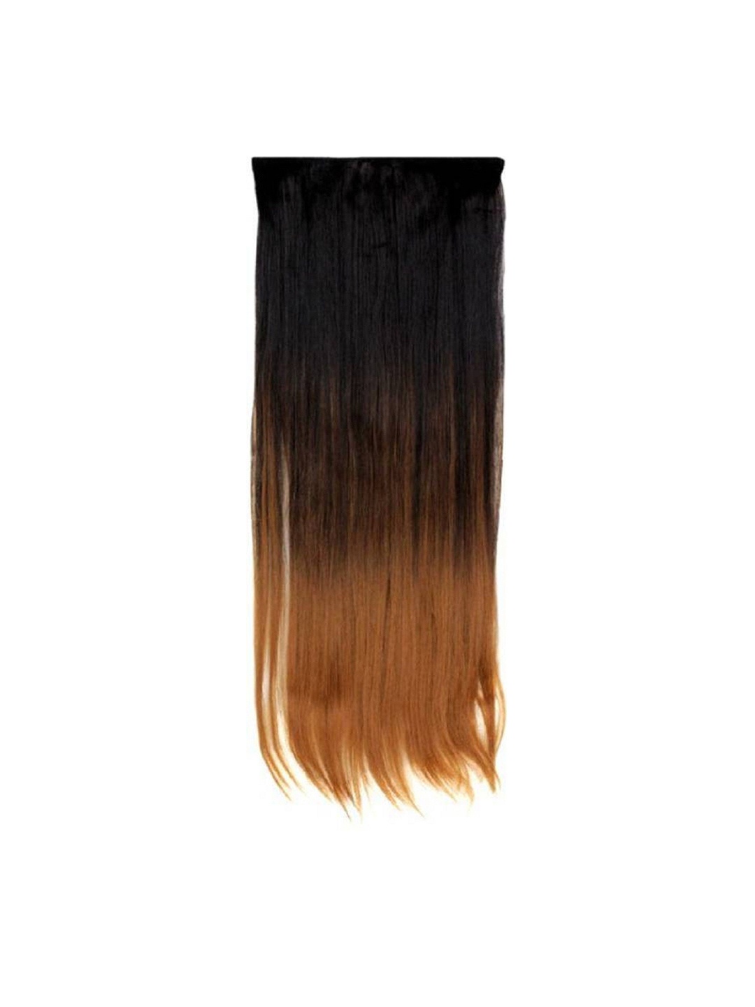 

ABRISH Clip-In Straight Locks Hair Extension - Ombre - 24 Inch, Black