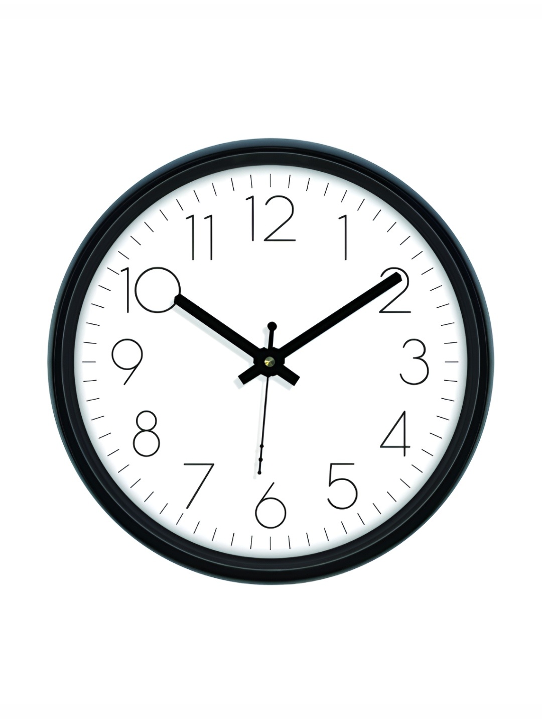 

RANDOM Printed Round Shaped Sweep Silent Movement Contemporary Wall Clock, Black