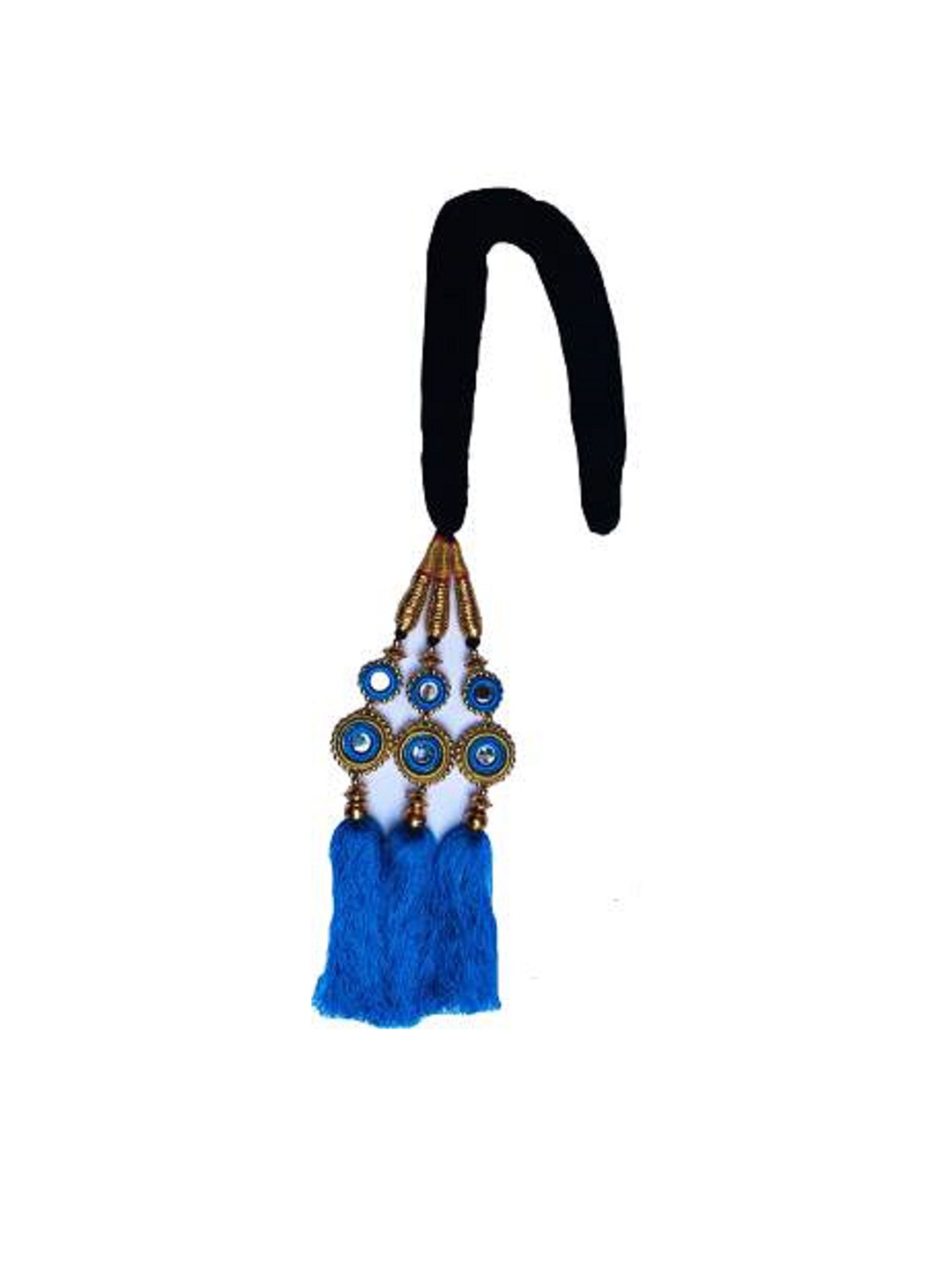 

HAVEREAM Embellished Punjabi Parranda Tassel Accessory, Blue