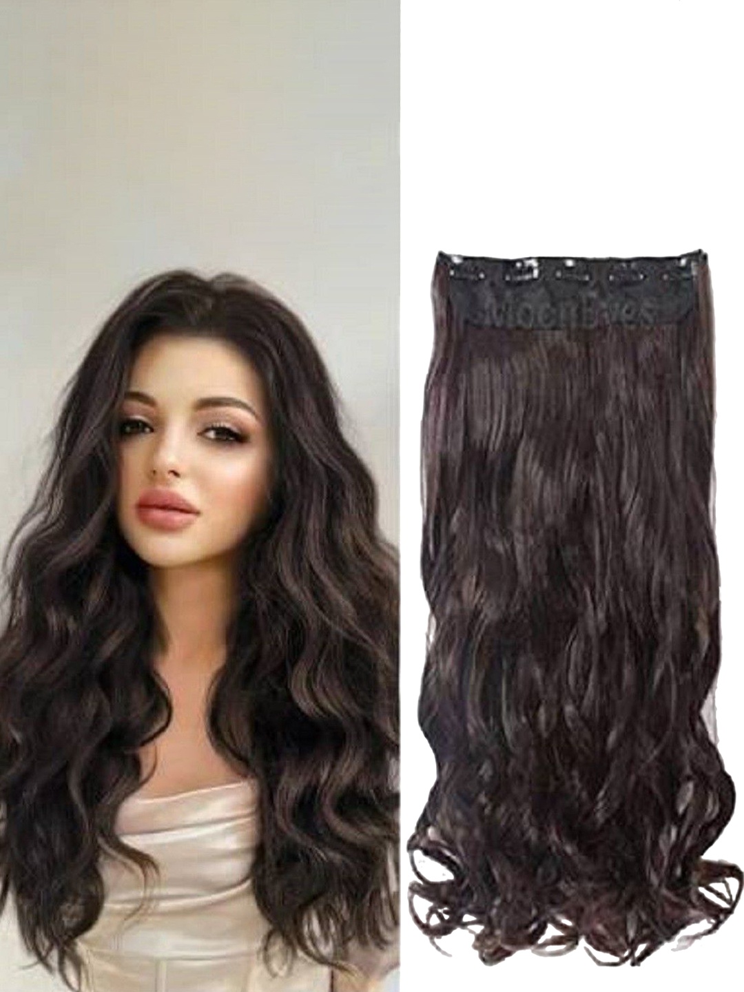 

ABRISH Clip-In Curly Locks Hair Extension - Brown - 24 Inch
